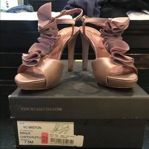 Vince Camuto blush ruffle heel